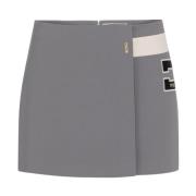 Geborduurde logo elastische minirok Elisabetta Franchi , Gray , Dames