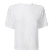 Gestructureerd T-shirt met halve mouwen IRO , White , Dames