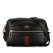 Pre-owned Leather crossbody-bags Gucci Vintage , Black , Dames