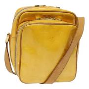 Pre-owned Leather shoulder-bags Louis Vuitton Vintage , Yellow , Dames