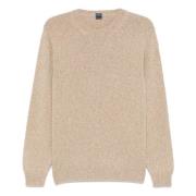 Luxe Cashmere Crew-Neck Gebreide kleding Fedeli , Beige , Heren