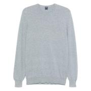 Luxe Cashmere Crew-Neck Gebreide kleding Fedeli , Blue , Heren