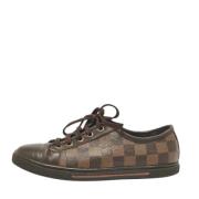 Pre-owned Canvas sneakers Louis Vuitton Vintage , Brown , Dames