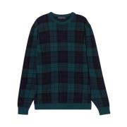 Lamswol Tartan Trui Brooks Brothers , Blue , Heren