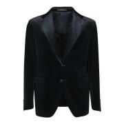 Blauwe Blazer Elegante Stijl Tagliatore , Blue , Heren