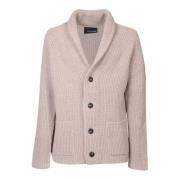 Beige Cardigan Sweater Aw24 Tagliatore , Beige , Heren