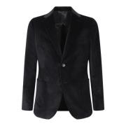 Zwarte Blazer voor Mannen Lardini , Black , Heren