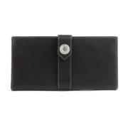 Pre-owned Leather wallets Hermès Vintage , Black , Heren