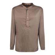 Beige Henley Shirt Zijde Blend Tom Ford , Beige , Heren