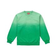 Groene Gedompelde Crewneck Sweater Supreme , Green , Heren