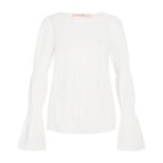 Witte Zoe Blouse met Stijlvolle Details RUE de Femme , White , Dames