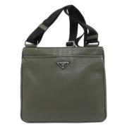 Pre-owned Leather prada-bags Prada Vintage , Gray , Dames