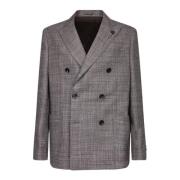 Bruine Blazer Verhoog Stijl Elegant Lardini , Brown , Heren