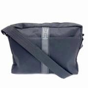 Pre-owned Leather shoulder-bags Hermès Vintage , Black , Heren