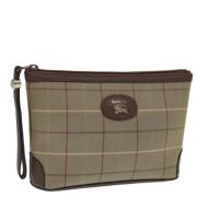 Pre-owned Canvas clutches Burberry Vintage , Beige , Dames