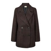 Elegante Joan Blazer Jas Check Heartmade , Brown , Dames