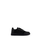 Streetball Sneakers met Mesh en Leer Moschino , Black , Heren