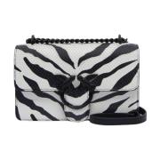 Mini Love-tas met zebraprint Pinko , Black , Dames