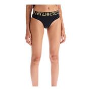 Griekse Grens Bikini Onderkant Versace , Black , Dames