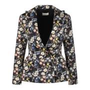 Zwarte Bloemen Flared Shirt Giuseppe Di Morabito , Multicolor , Dames