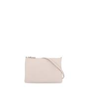 Roze Leren Pochette met Logo Coccinelle , Pink , Dames