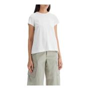 T-shirt met geplooide achterkant Sacai , White , Dames