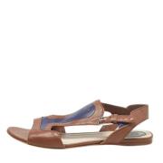 Pre-owned Leather sandals Dior Vintage , Brown , Dames