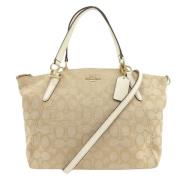 Pre-owned Canvas totes Coach Pre-owned , Beige , Dames