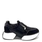 Zwarte Paillet Slip-On Sneakers Jeannot , Black , Dames