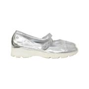 Pre-owned Leather flats Chanel Vintage , Gray , Dames