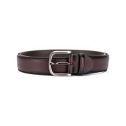 Italiaanse Leren Riem, Ontwerperscode Ka00025 Canali , Brown , Heren