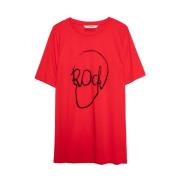 Rode Skull Grafische T-shirt Zadig & Voltaire , Red , Heren