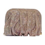 Gouden Aluminium Mesh Kristallen Rhinestone Tas Benedetta Bruzziches ,...