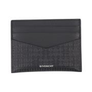 Leren Kaarthouder 4G Print Givenchy , Black , Heren