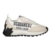 Leren Sneakers met Logodetail Dsquared2 , White , Dames