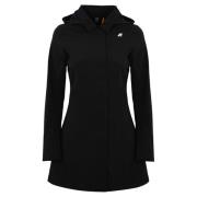 Waterdichte trenchcoat met afneembare capuchon K-Way , Black , Dames