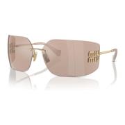 Goud/Lichtroze Zonnebril SMU 54Ys Miu Miu , Yellow , Dames