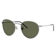 Ronde Reverse Gepolariseerde Zonnebril Groen Ray-Ban , Gray , Unisex