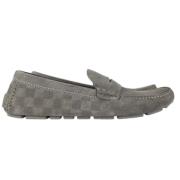 Pre-owned Suede flats Louis Vuitton Vintage , Gray , Dames