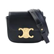 Pre-owned Leather celine-bags Celine Vintage , Black , Dames