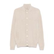 Ivoor Cardigan Sweaters Zware Knopen Zanone , Beige , Heren