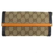 Pre-owned Leather wallets Gucci Vintage , Brown , Dames