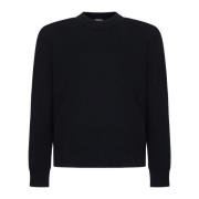 Zwarte Wol Crew Neck Sweater Bottega Veneta , Black , Heren