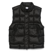 Zwarte Gewatteerde Mouwloze Gilet Jas C.p. Company , Black , Heren