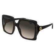 Bruin Havana Zonnebril Gg0876S 002 Gucci , Brown , Dames