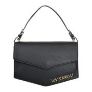 Zwarte schoudertas met korrelige textuur Just Cavalli , Black , Dames