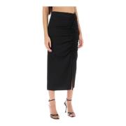 Midi Rok met Sierstrikken Ganni , Black , Dames