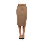 Elegante Zwarte Rok Max Mara , Brown , Dames