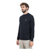 Zwarte ronde hals merinowol trui Lyle & Scott , Black , Heren