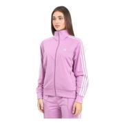 Paarse Zip Sweater Classics Loose Firebird Adidas Originals , Pink , D...